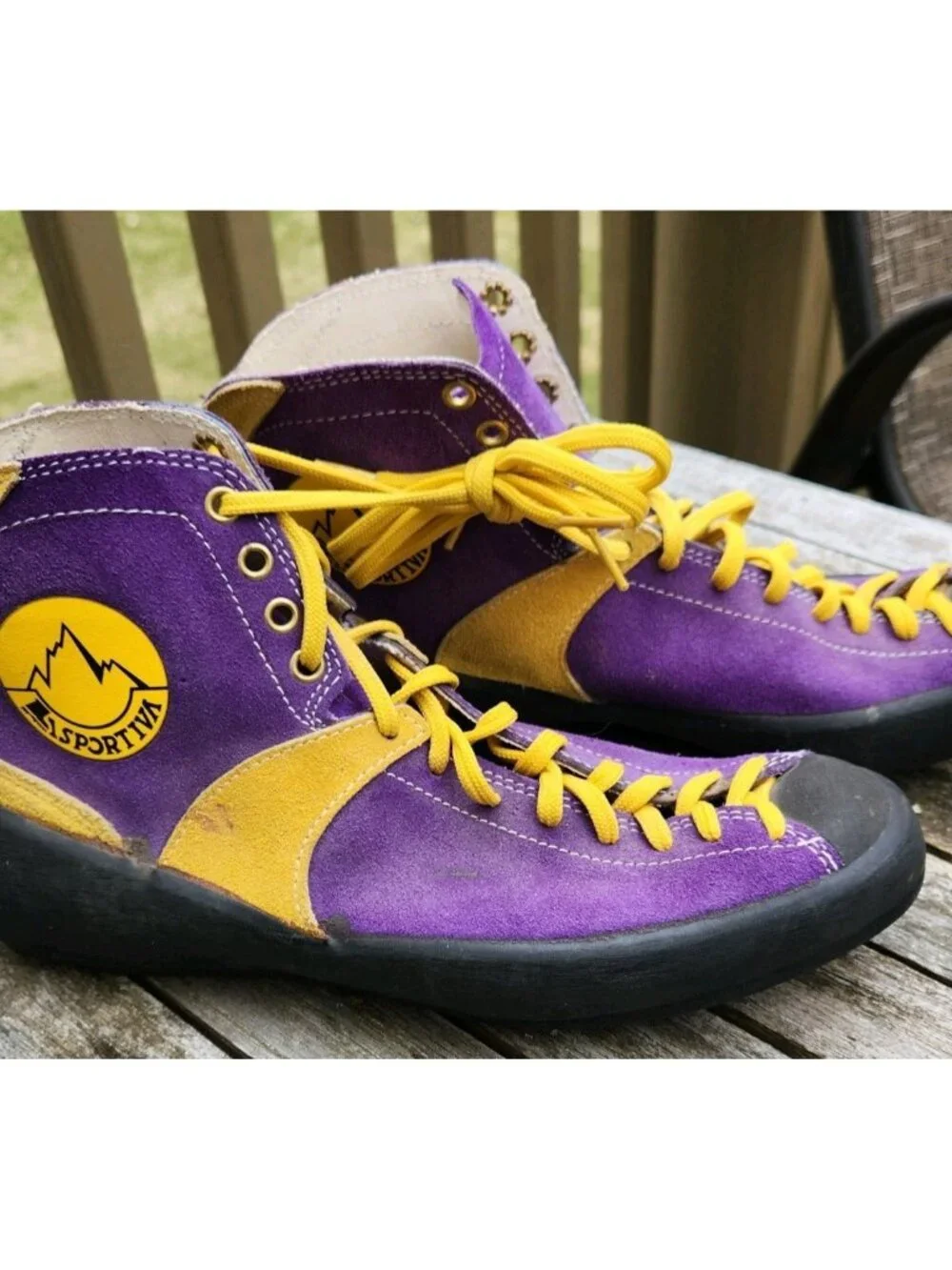 La Sportiva Mariacher Climbing Shoes High Top Leather Italy Size 45 Women 13 Vtg - Picture 2 of 9